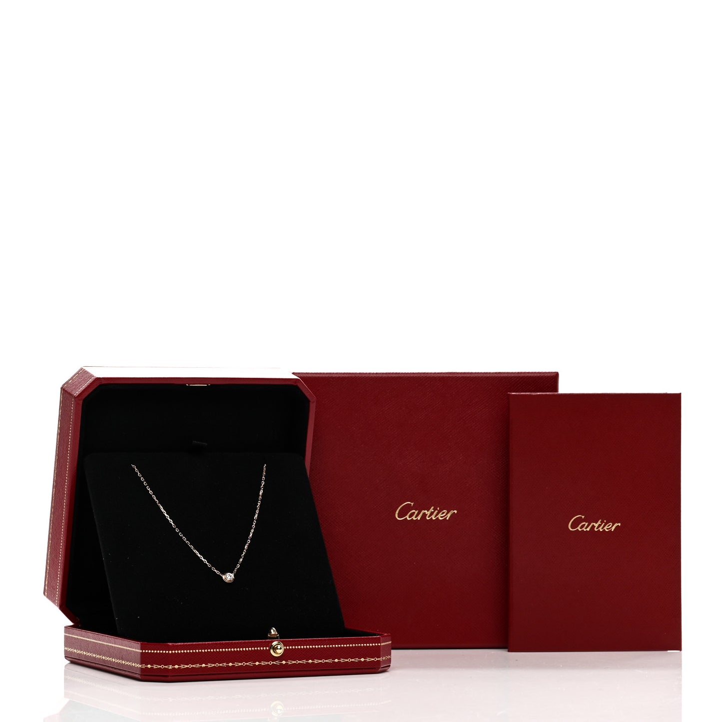 18K Pink Gold Diamond LM D'Amour Pendant Necklace