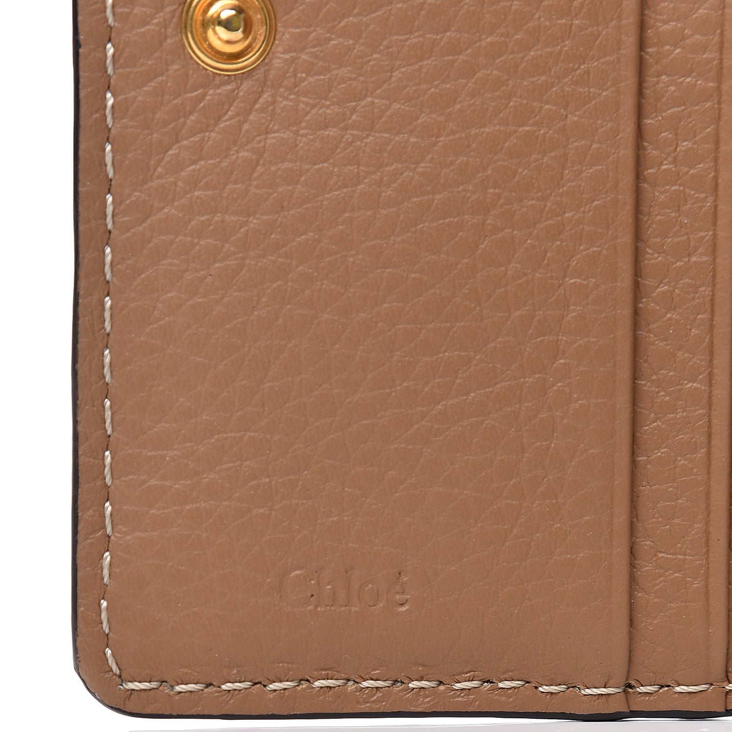 Chloe Grained Calfskin Marcie Square Wallet Nut 6 of 6