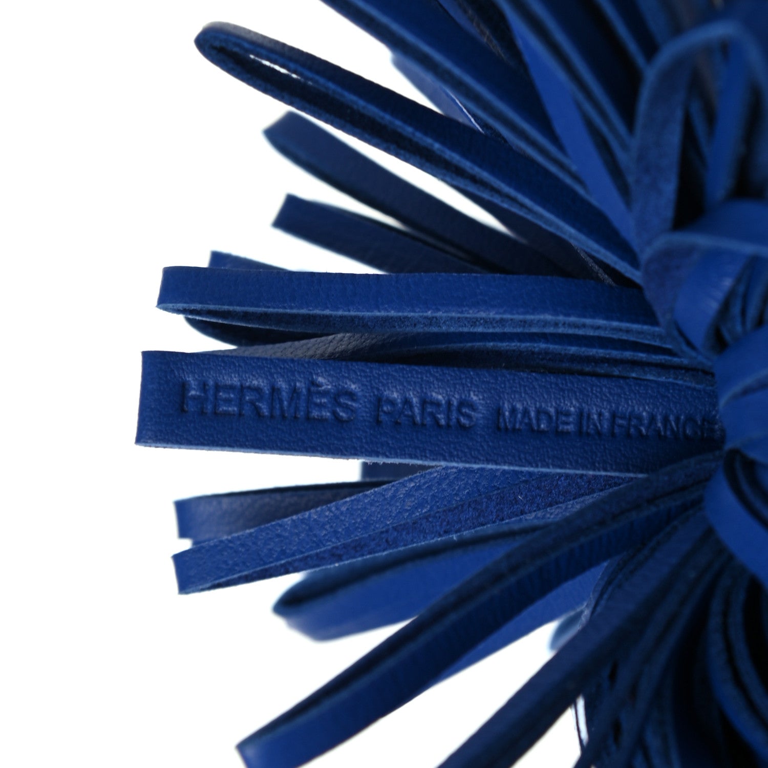 Hermes Lambskin Carmen Tassel Key Holder Bleu Electrique 4 of 4
