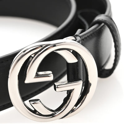 Gucci Calfskin Interlocking G Belt 75 30 Black 6 of 6