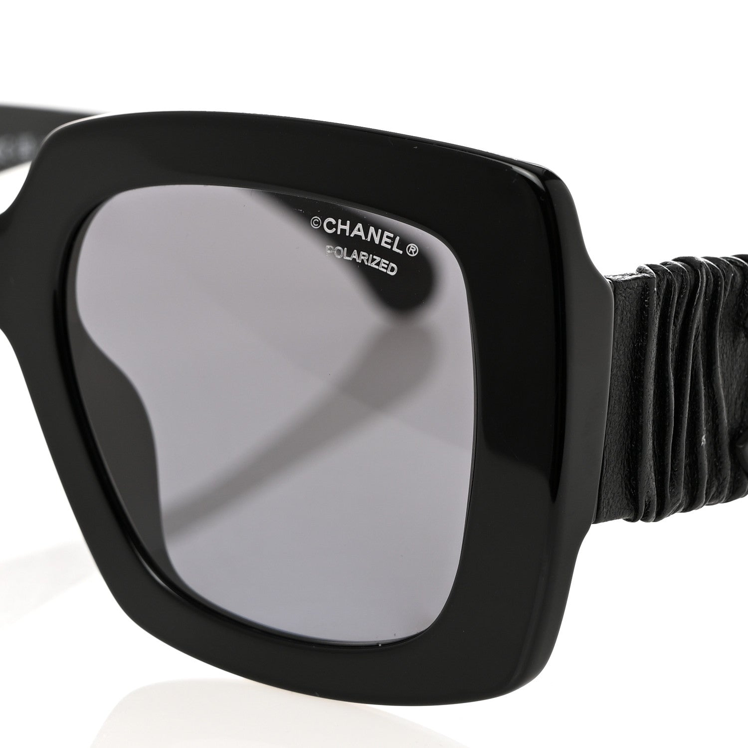 Chanel Acetate Calfskin Square Sunglasses 5474-Q-A Black 7 of 8
