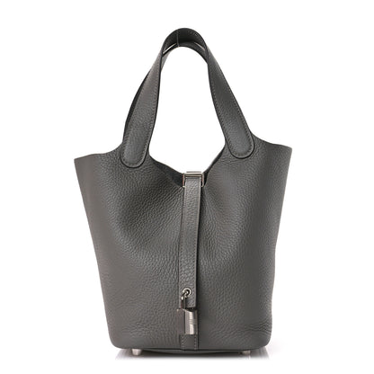 Hermes Taurillon Clemence Picotin Lock 18 PM Etain 1 of 11