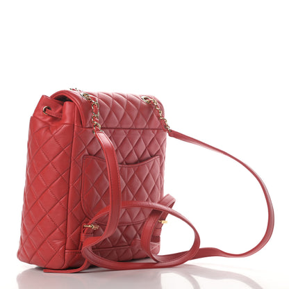 Chanel Lambskin Quilted Small Urban Spirit Backpack Red 2 of 5