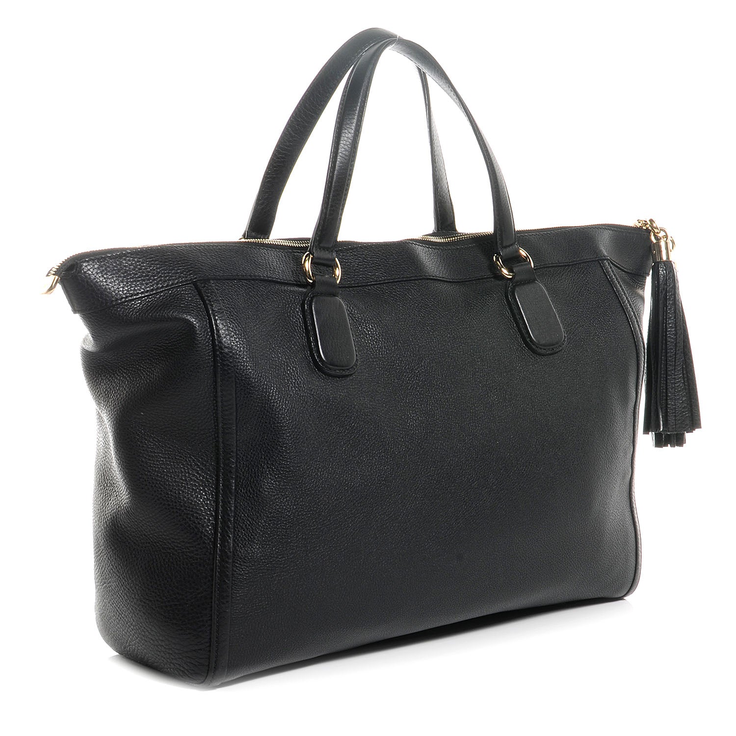 Gucci Pebbled Calfskin Large Soho Top Handle Bag Black 3 of 7