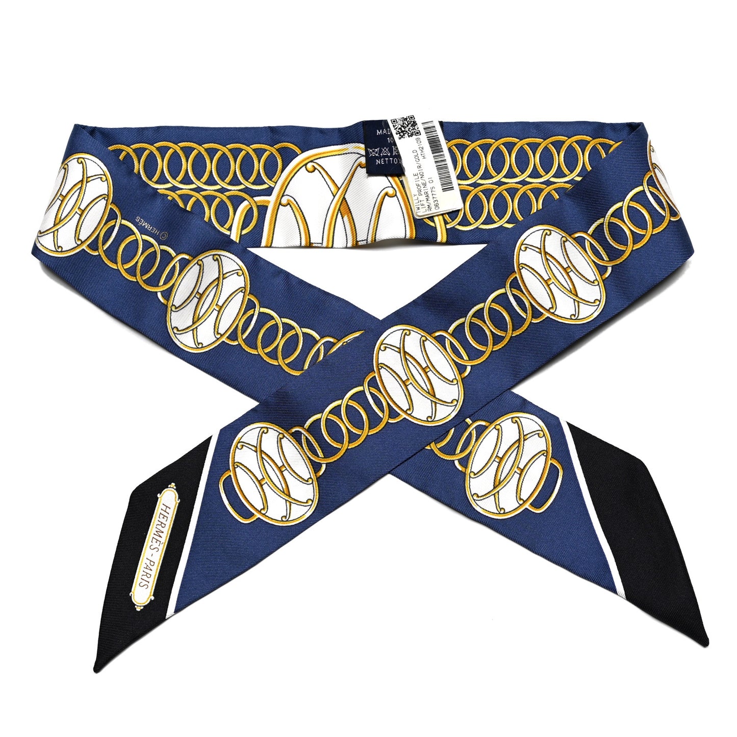 Silk Lift Profile Twilly Marine Black Gold
