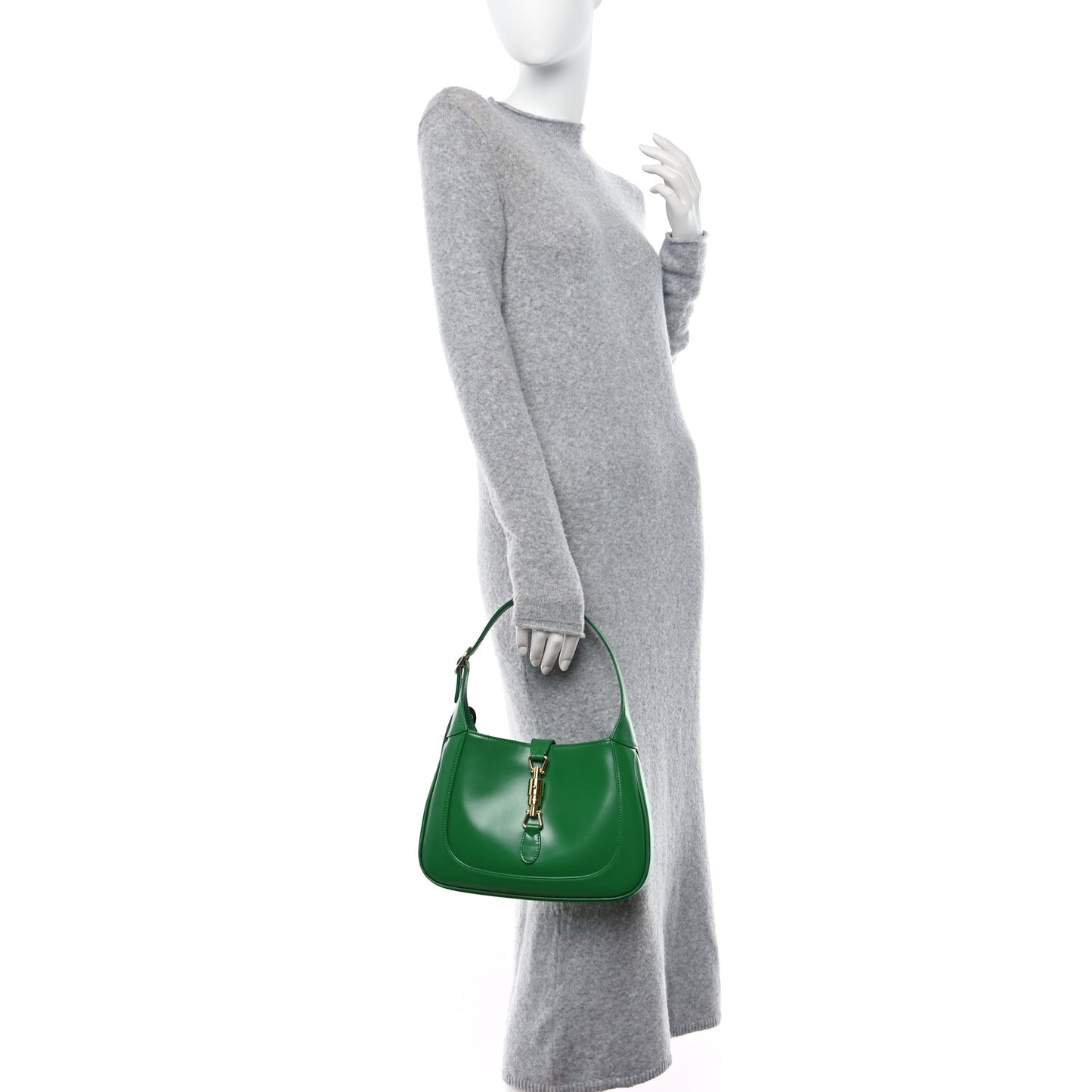 Boarded Dyana Lux Calfskin Small Jackie 1961 Hobo Emerald