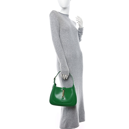 Gucci Boarded Dyana Lux Calfskin Small Jackie 1961 Hobo Emerald 3 of 9