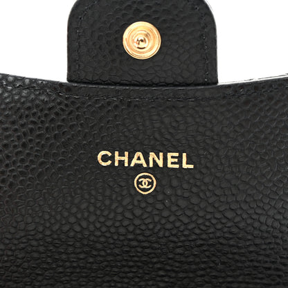 Chanel Caviar Quilted Flap Card Holder Wallet Black 6 of 10