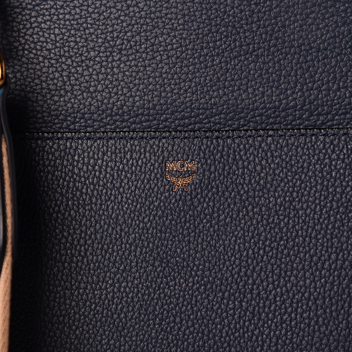 Grained Calfskin Large Milla Convertible Backpack Navy