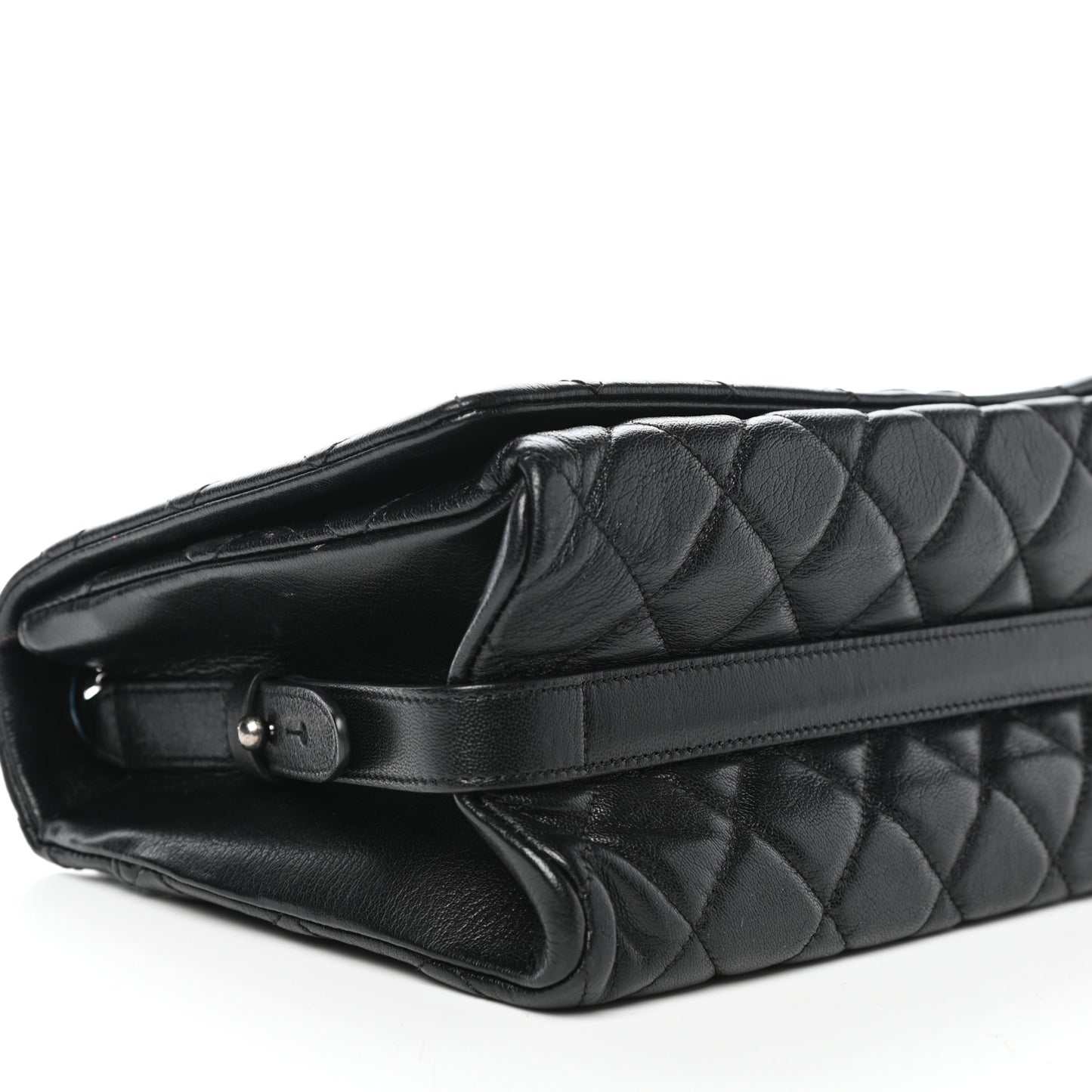 Metallic Goatskin Large City Rock Flap Black