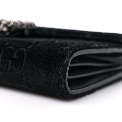 Gucci Velvet GG Monogram Mini Dionysus Chain Wallet Black 9 of 9
