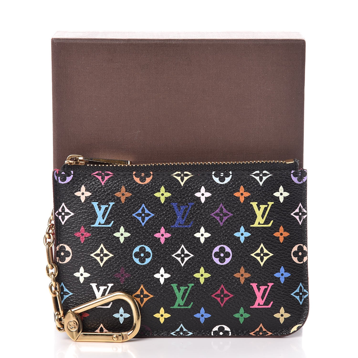 Louis Vuitton Monogram Multicolor Key Pouch Black Grenade 12 of 12