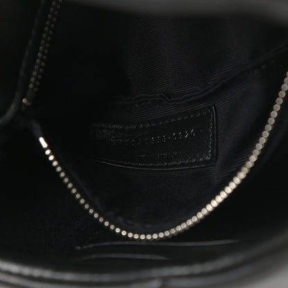 Saint Laurent Lambskin Quilted Toy Loulou Puffer Monogram Chain Satchel Black 7 of 11