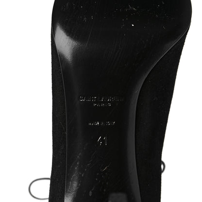 Saint Laurent Suede Fringe Babies Ankle Boots 41 Black 6 of 9