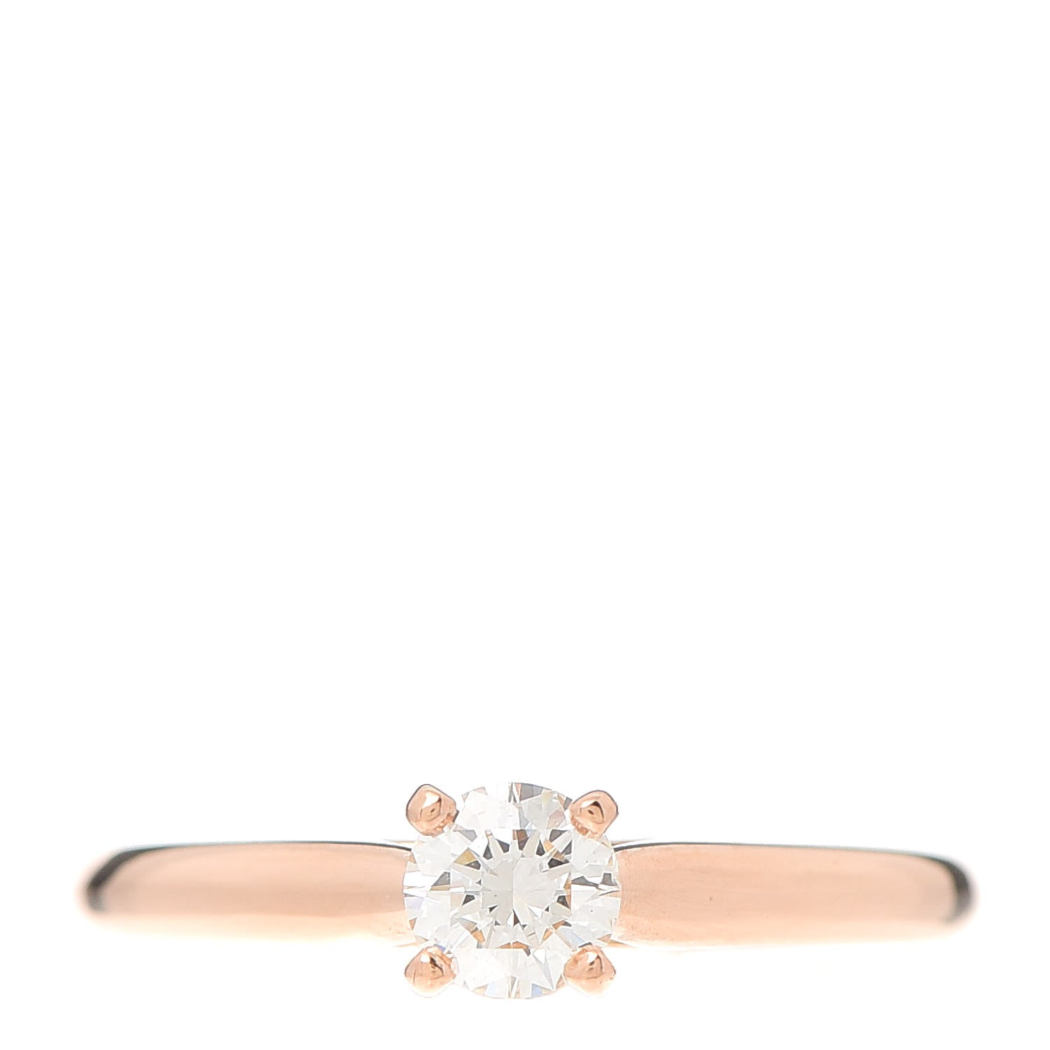 Cartier 18K Pink Gold Diamond .29ct Solitaire Engagement Ring 49 4.75 1 of 7