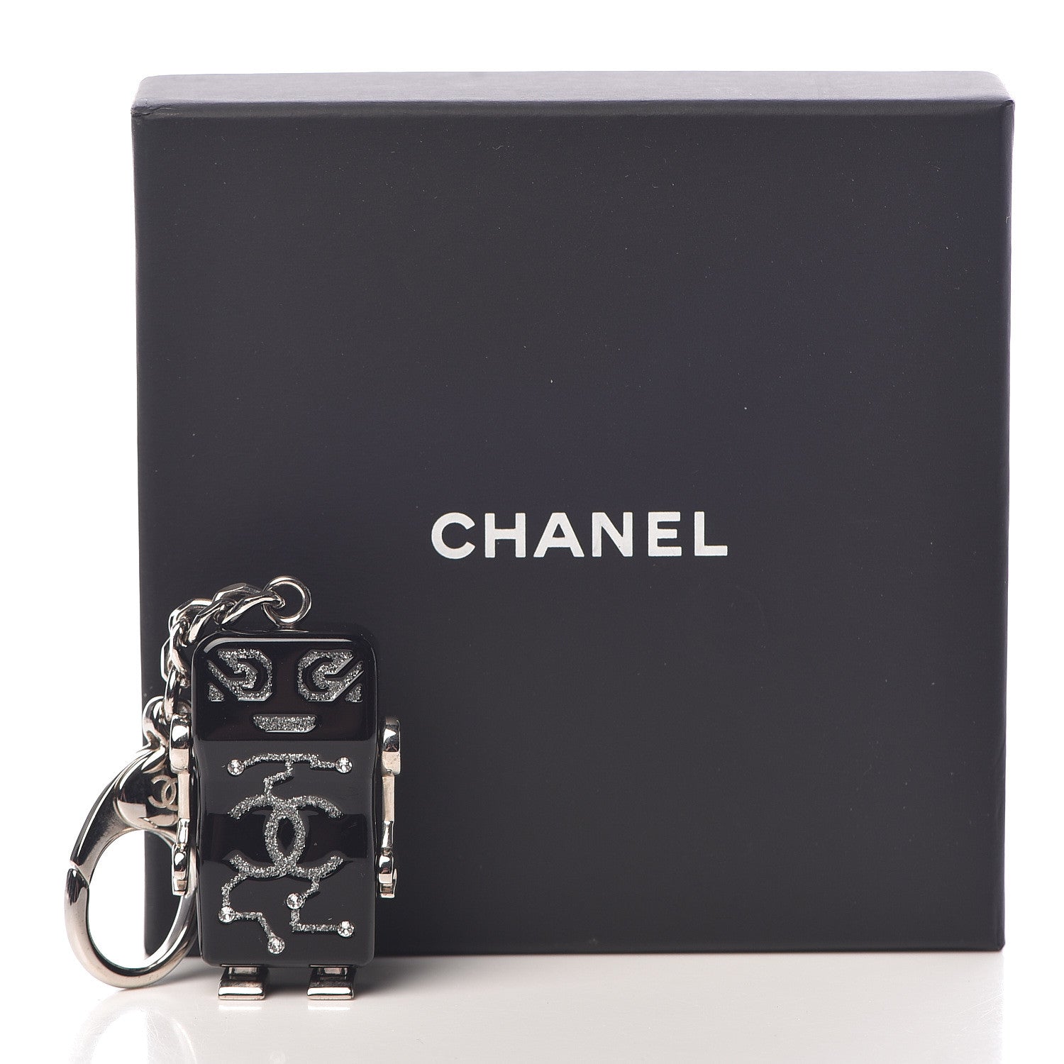 Chanel Resin Crystal CC Robot Bag Charm Black 468283 – FASHIONPHILE