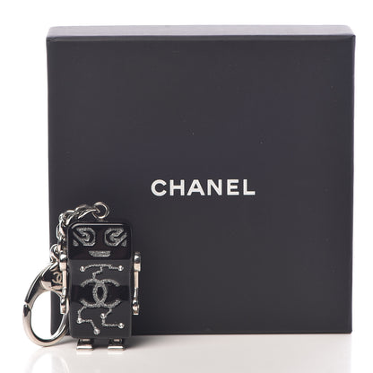 Chanel Resin Crystal CC Robot Bag Charm Black 5 of 5