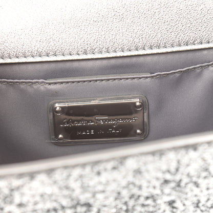 Salvatore Ferragamo Glitter Vara Bow Flap Crossbody Silver 6 of 7