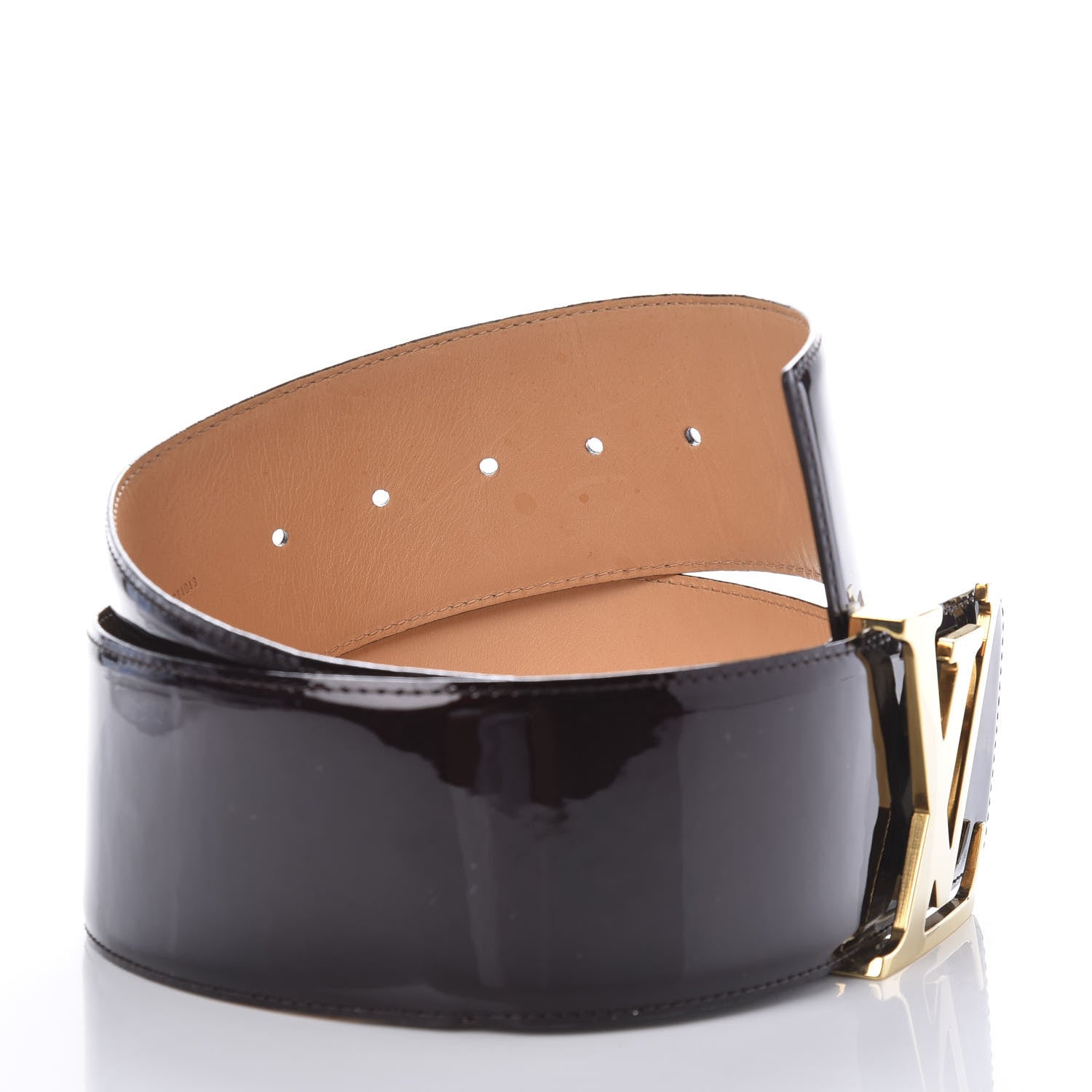 Louis Vuitton Patent LV Facettes Belt 85 34 Amarante 8 of 9
