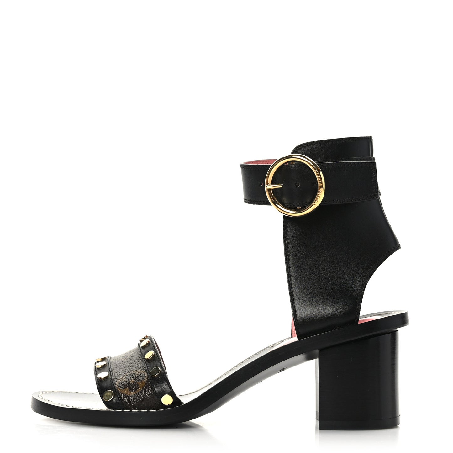 Calfskin Monogram Passenger Sandals 37.5 Black