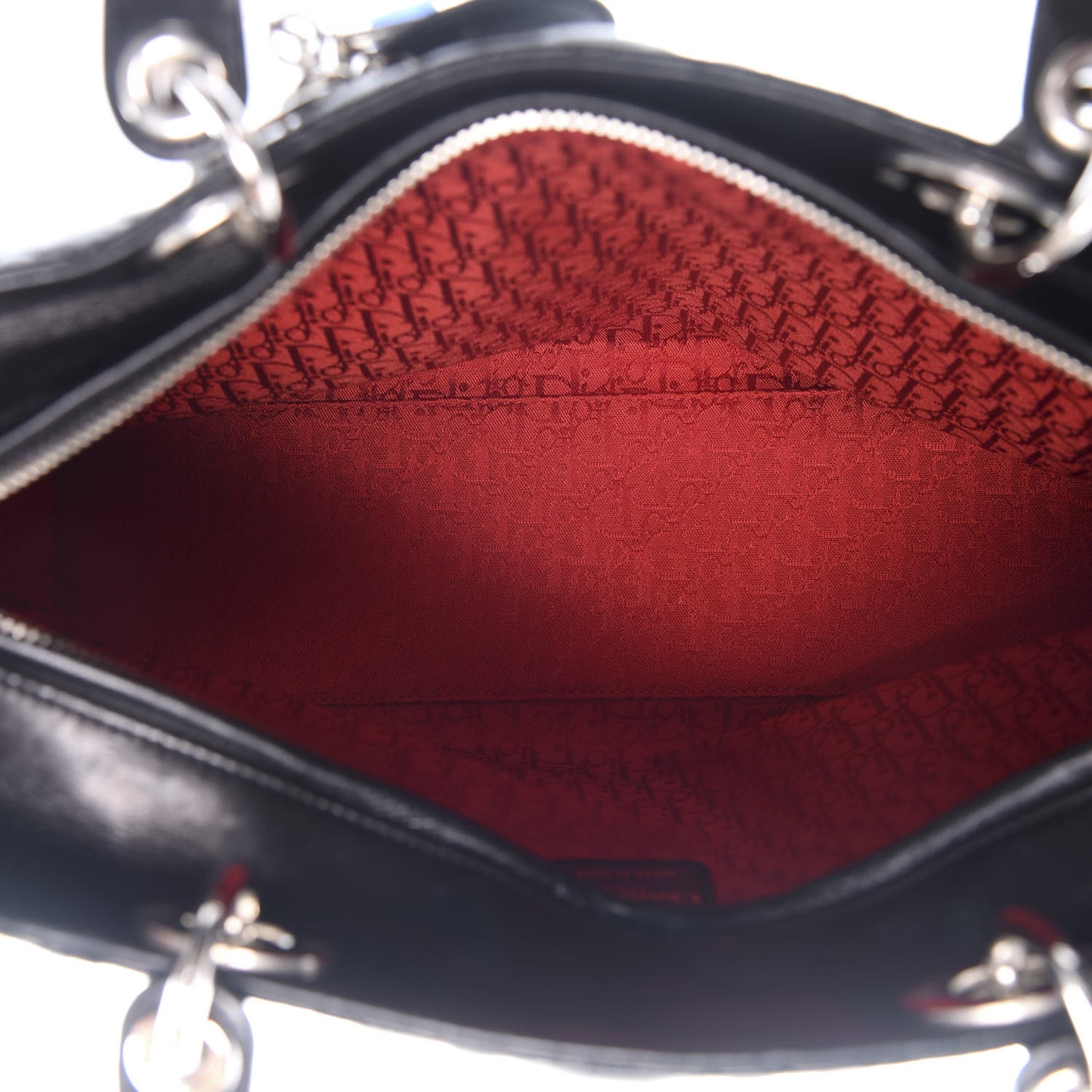 Lambskin Cannage Large Lady Dior Black