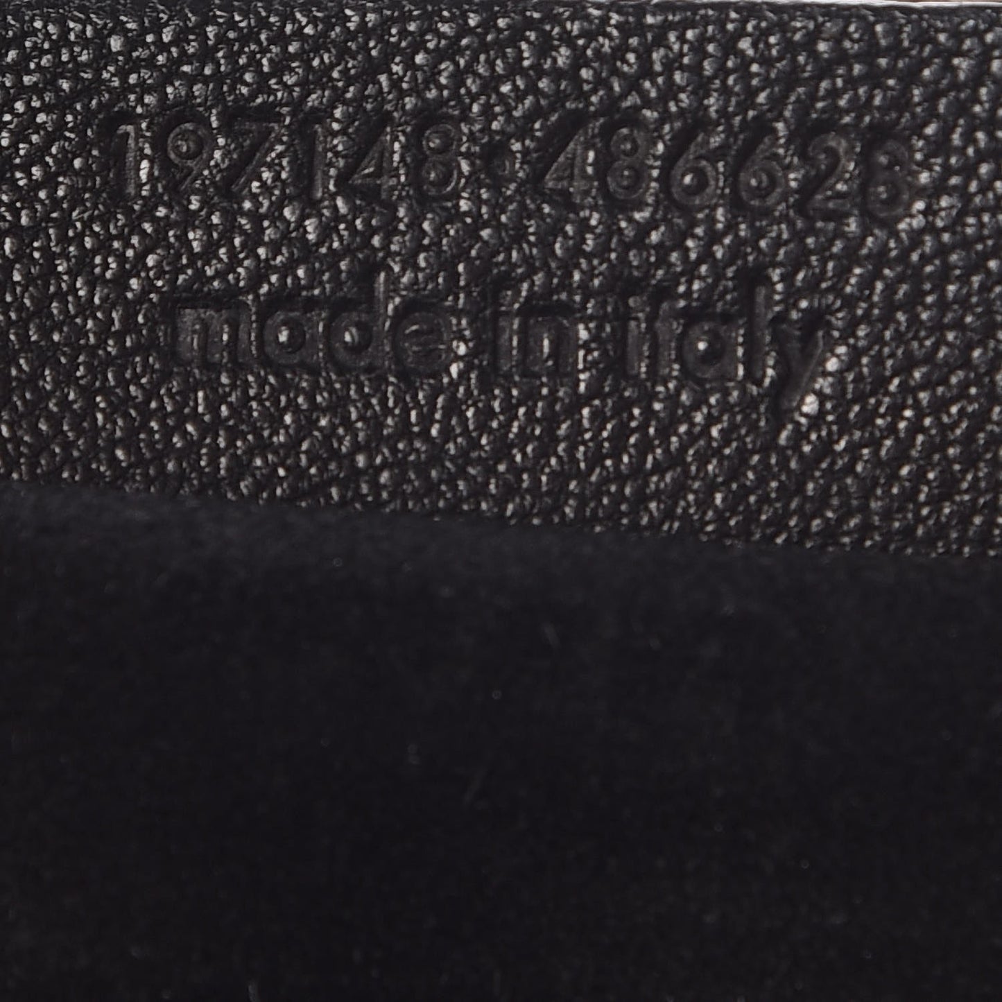 Nubuck Croc Embossed Large Muse Two Black Gold