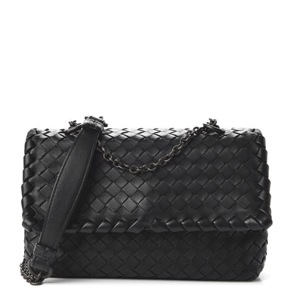 Bottega Veneta Nappa Intrecciato Baby Olimpia Shoulder Bag Black 1 of 10