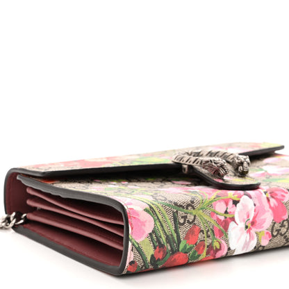 Gucci GG Supreme Monogram Blooms Mini Dionysus Chain Wallet Beige Multicolor Dry Rose 11 of 12