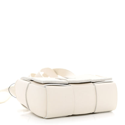 Bottega Veneta Lambskin Maxi Intrecciato Extra Mini Cassette Crossbody Bag White 4 of 9