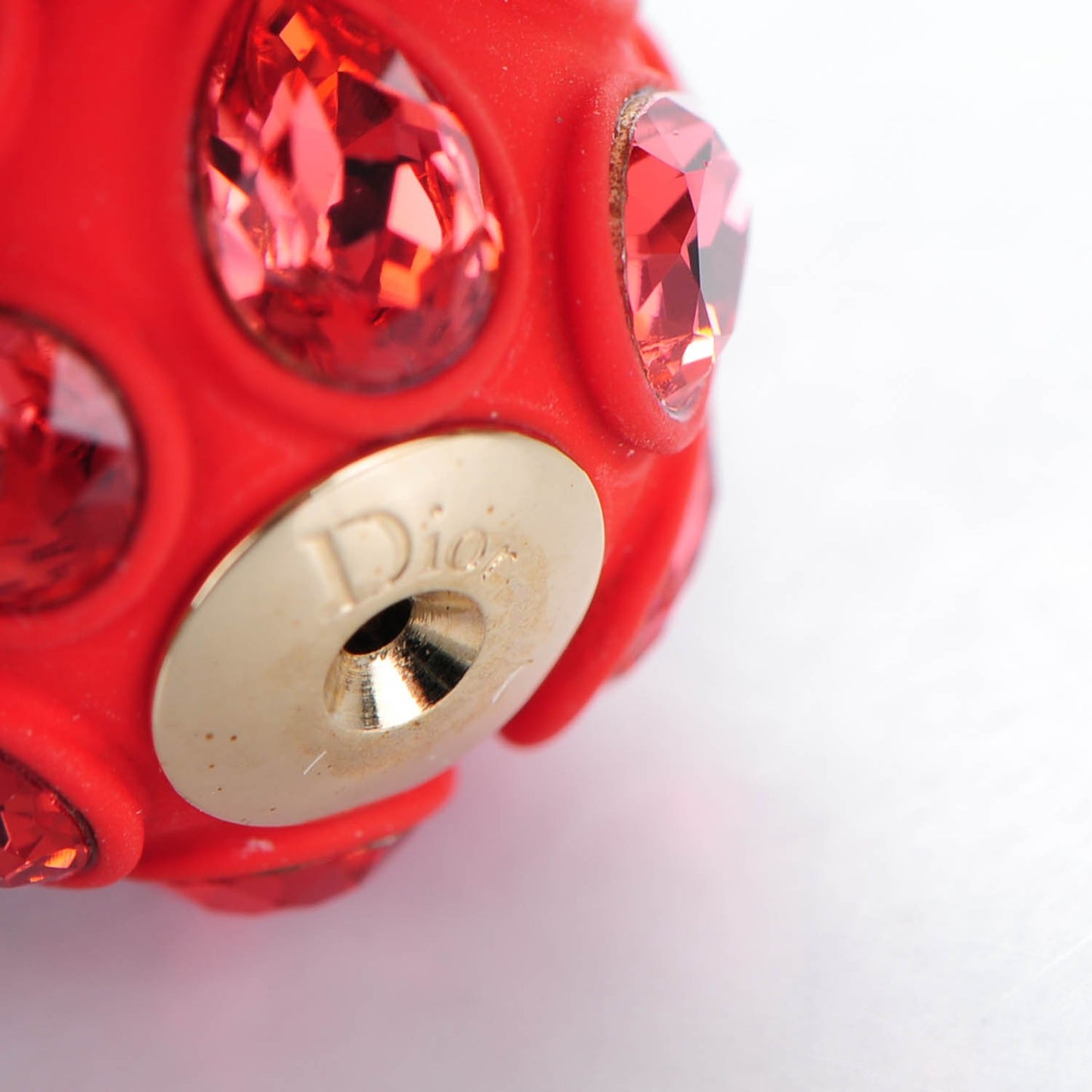 Crystal Mise En Dior Tribal Earrings Red
