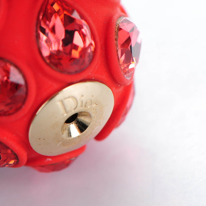 Christian Dior Crystal Mise En Dior Tribal Earrings Red 3 of 8