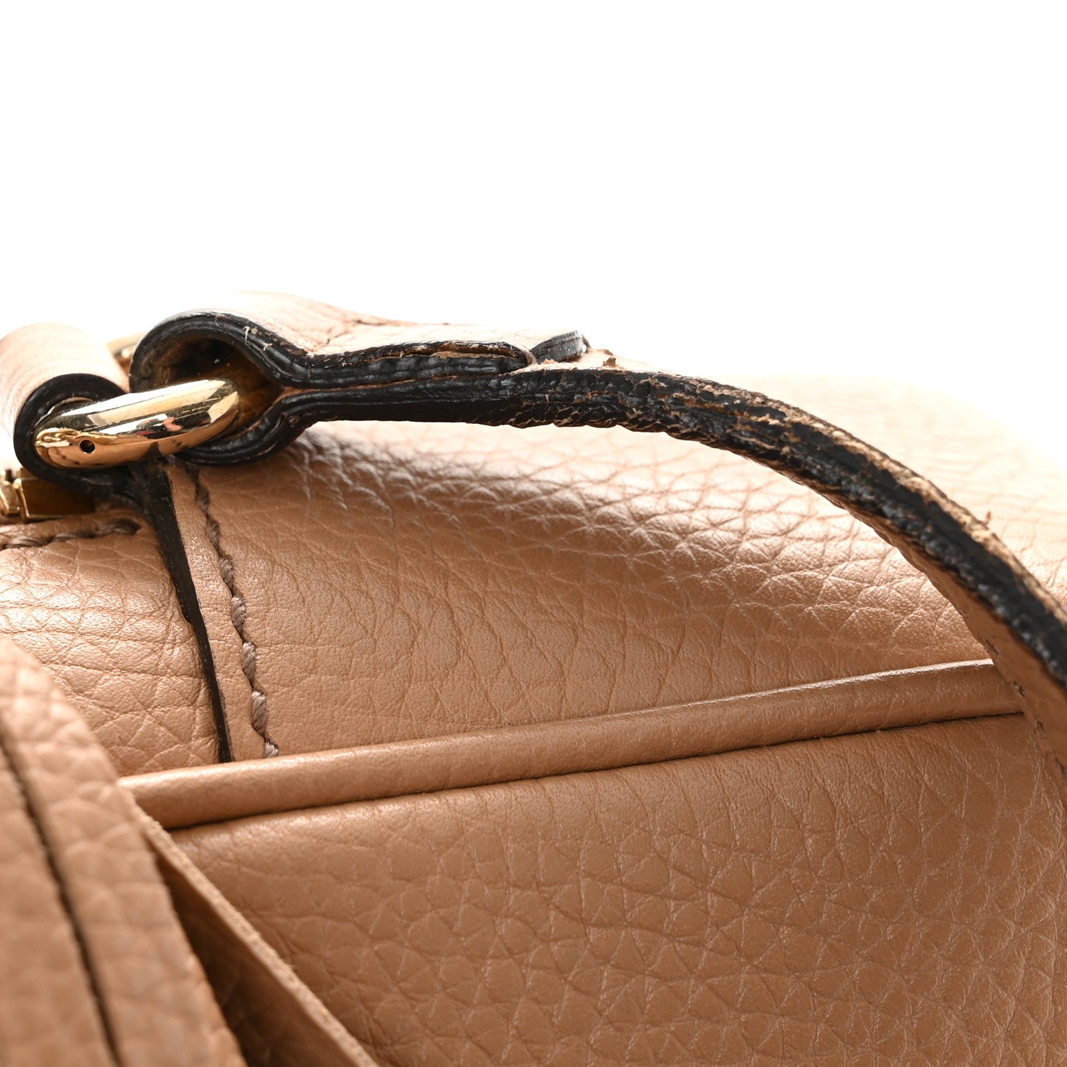 Gucci Pebbled Calfskin Small Soho Disco Bag Camelia 12 of 14