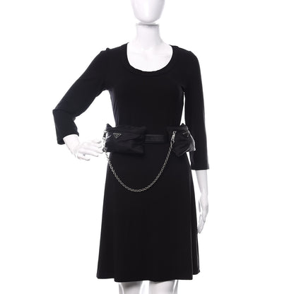 Prada Tessuto Nylon Saffiano Belt Bag 100 40 Black 2 of 9