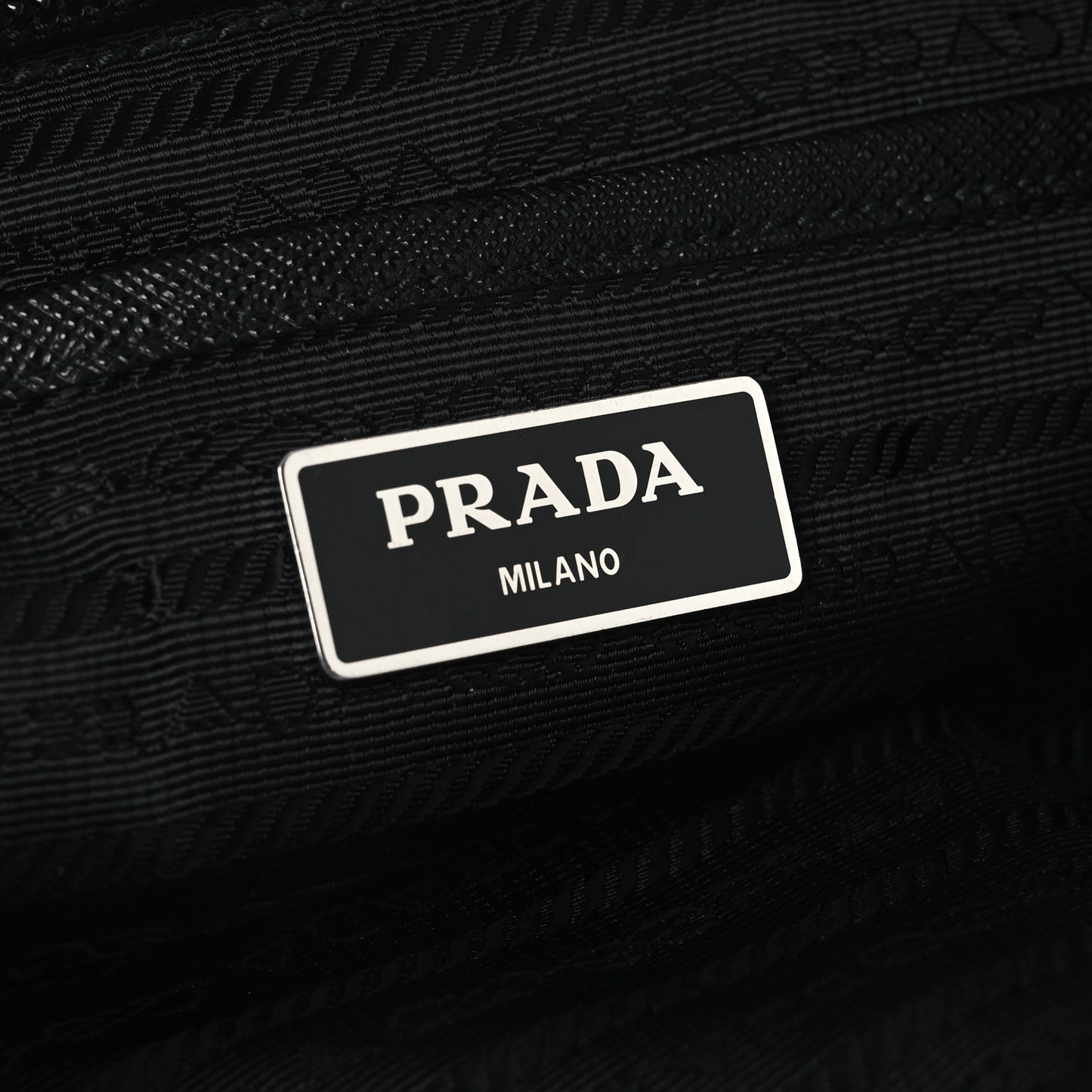 Tessuto Nylon Saffiano Medium Backpack Black