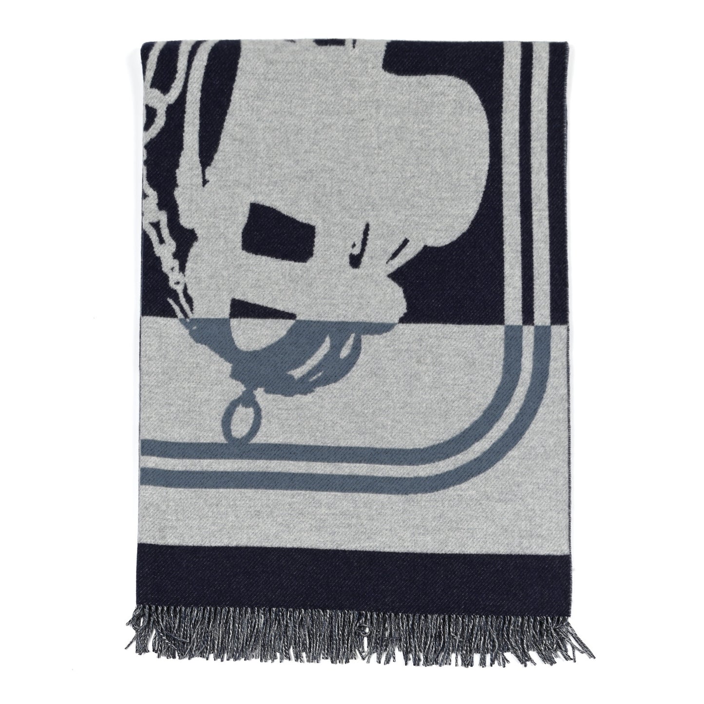 Cashmere Wool Brides De Gala Plaid Blanket Glacier