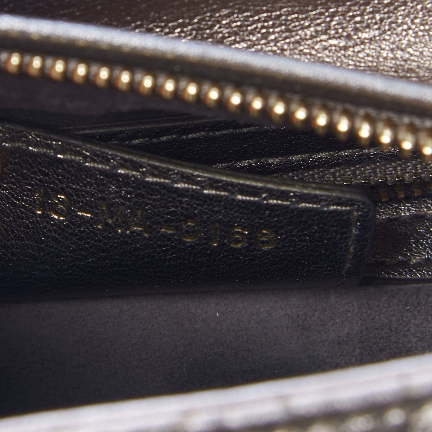 Metallic Calfskin Cannage Medium Lady Dior Gold