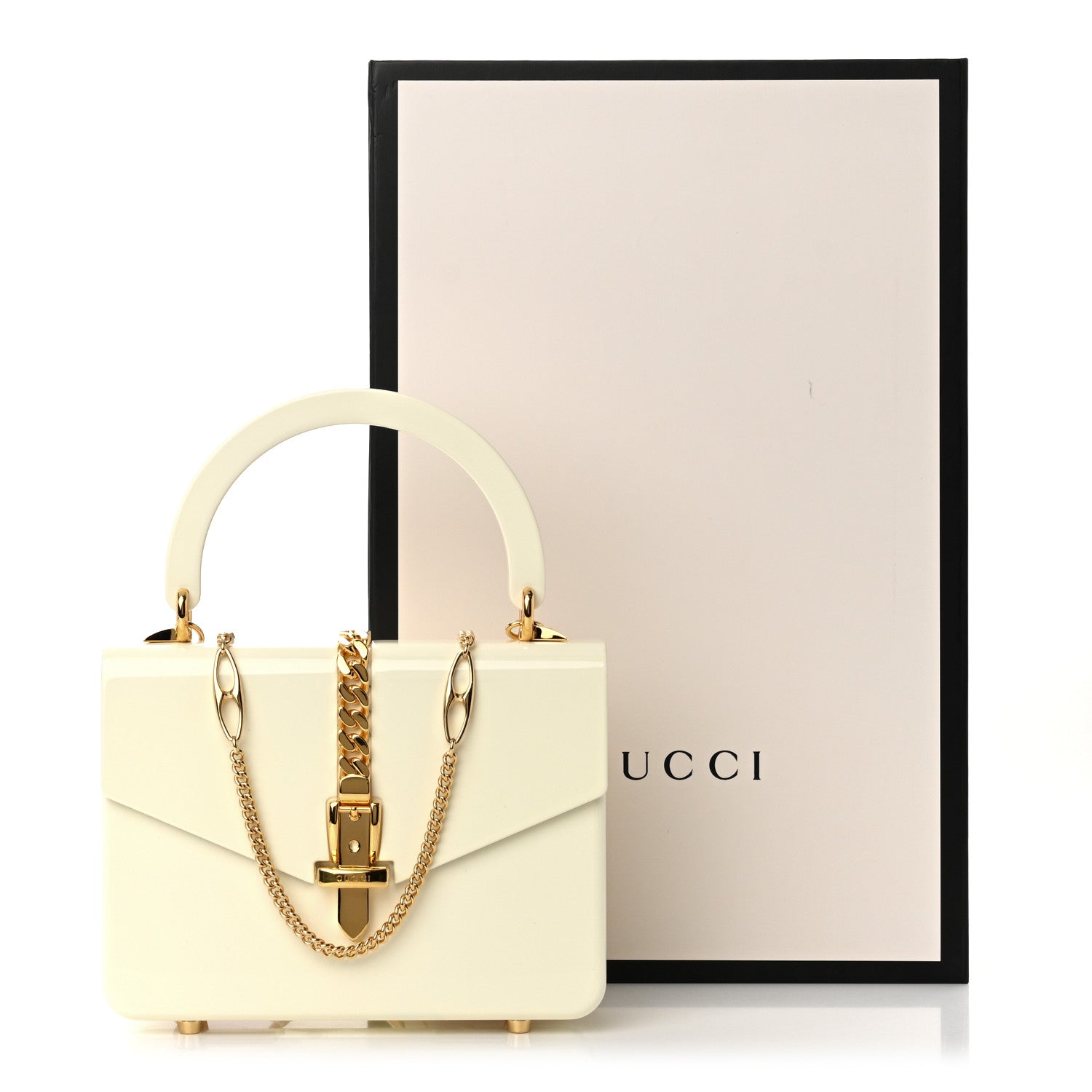 Gucci Plexiglass Mini Sylvie 1969 Top Handle Bag Ivory 11 of 11
