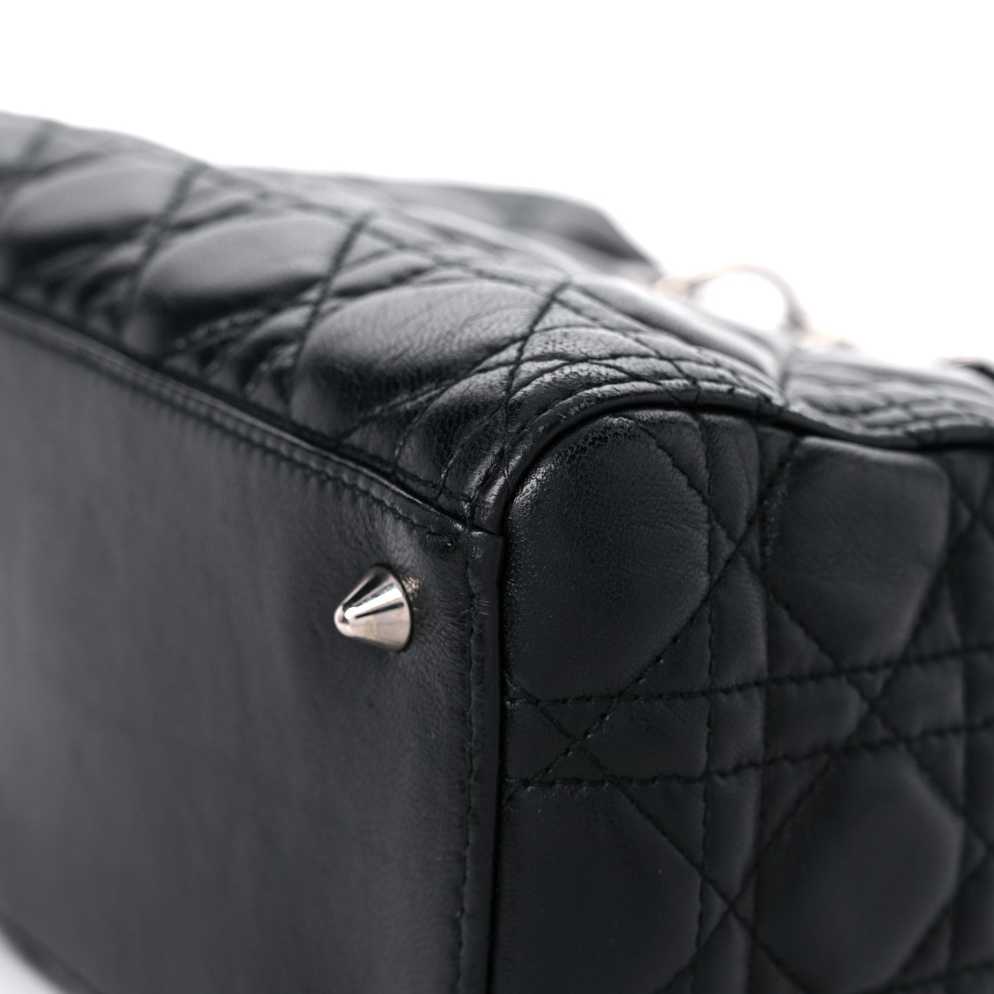 Lambskin Cannage Medium Lady Dior Black