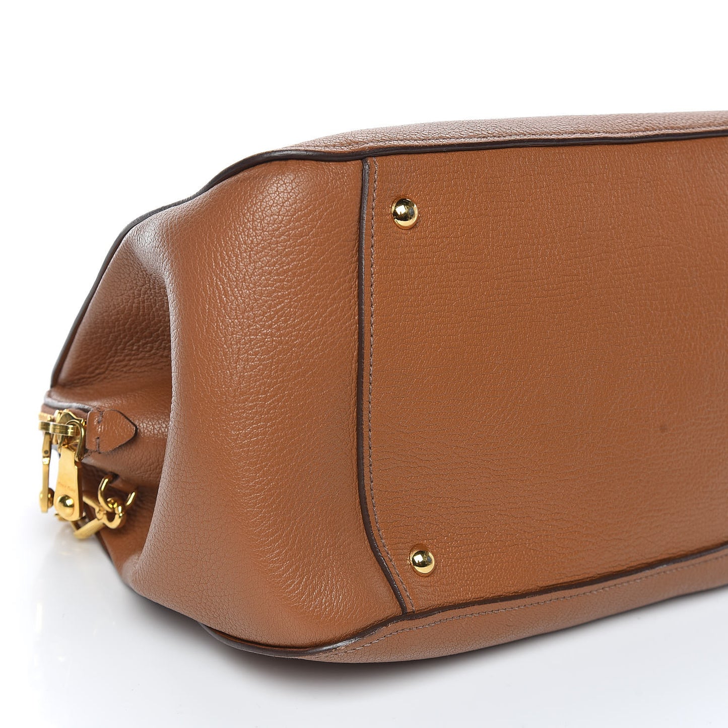 Goatskin Madras Bowling Bag Cuoio