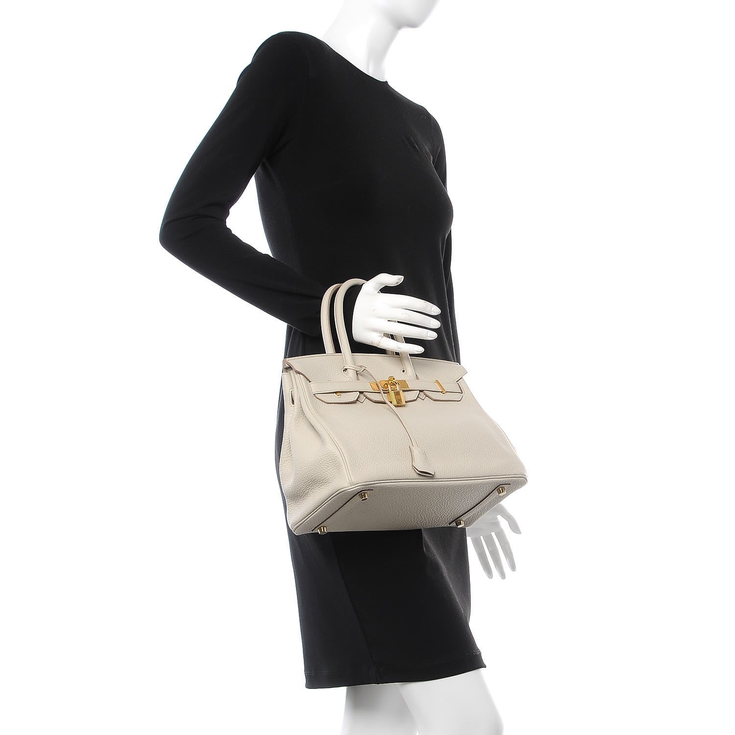 Hermes Taurillon Clemence Birkin 30 Beton 2 of 34