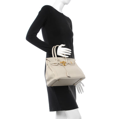 Hermes Taurillon Clemence Birkin 30 Beton 2 of 34