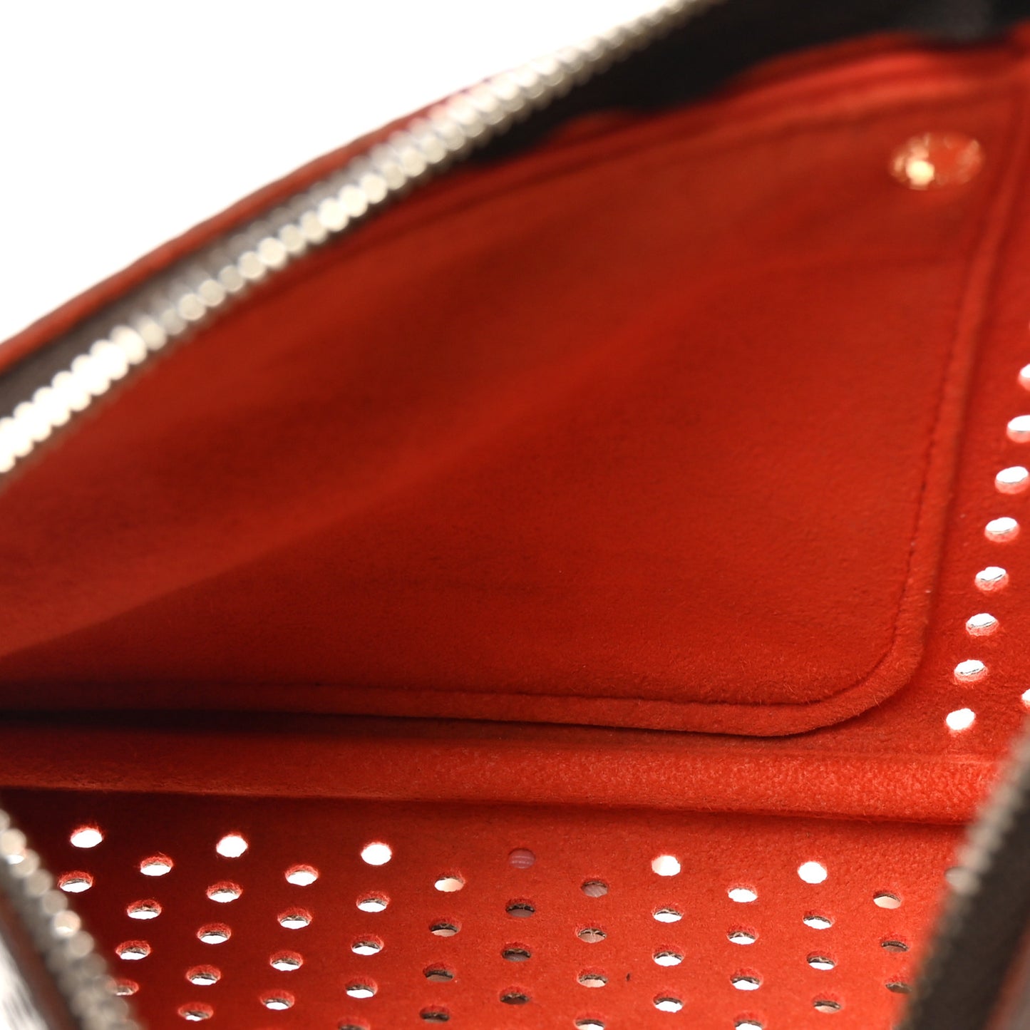 Monogram Perforated Pochette Plat Orange