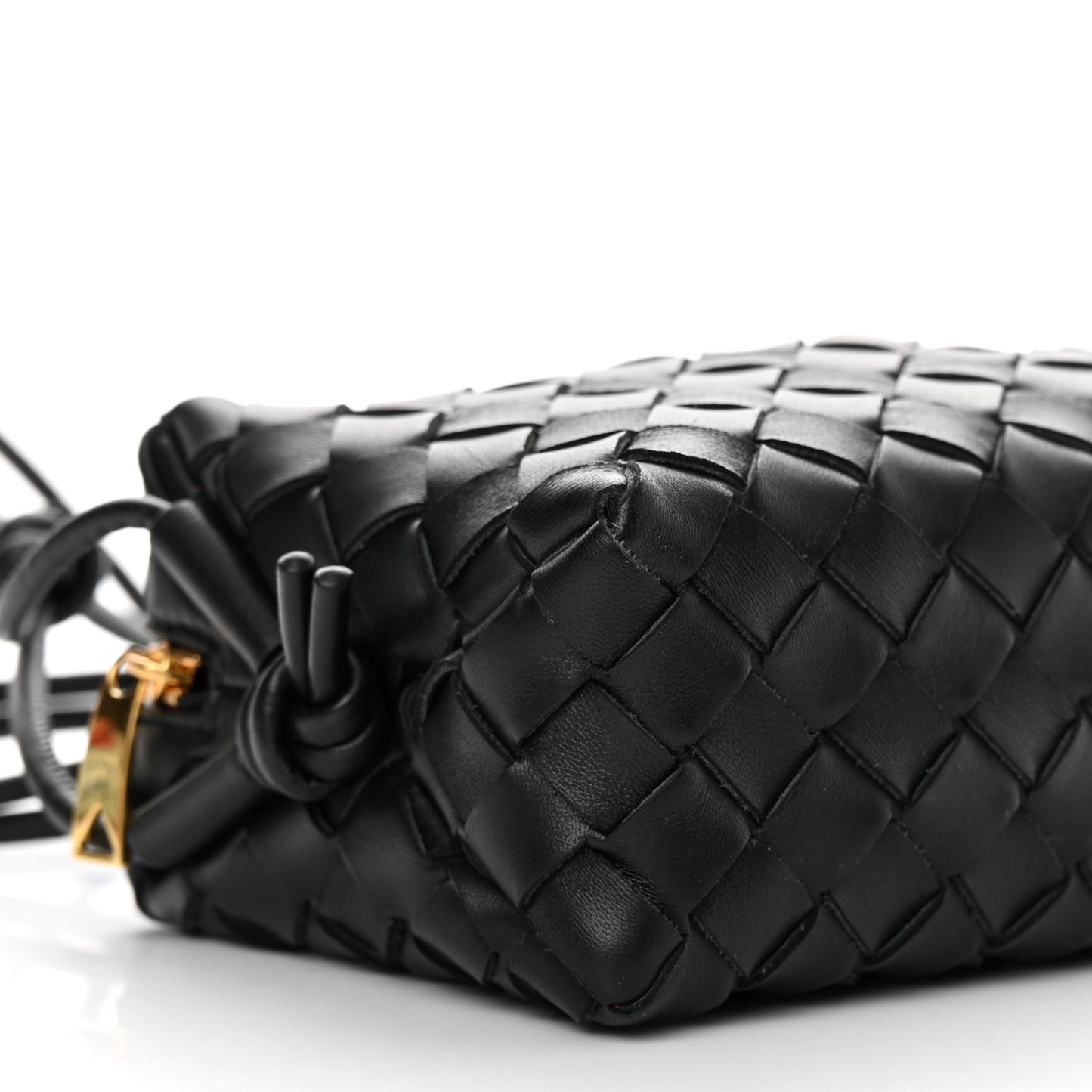 Nappa Intrecciato Mini Loop Camera Bag Black