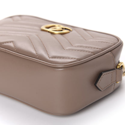 Gucci Calfskin Matelasse Mini GG Marmont Chain Shoulder Bag Porcelain Rose 7 of 11