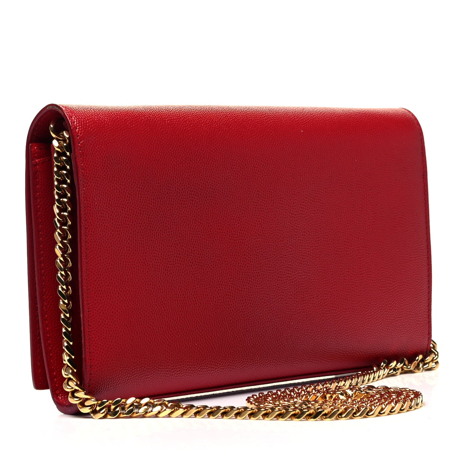 Grain De Poudre Monogram Chain Wallet Red