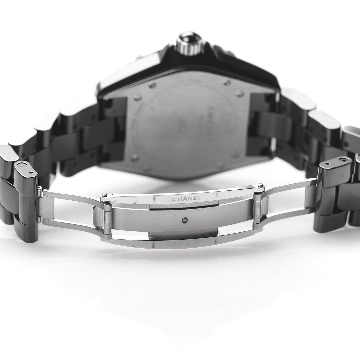 Stainless Steel Ceramic Diamond 38mm J12 Quartz Watch Black