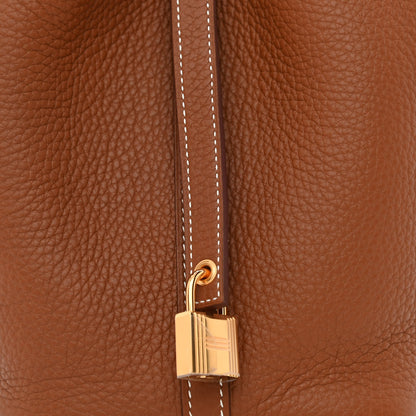 Hermes Taurillon Clemence Picotin Lock 18 PM Gold 8 of 10