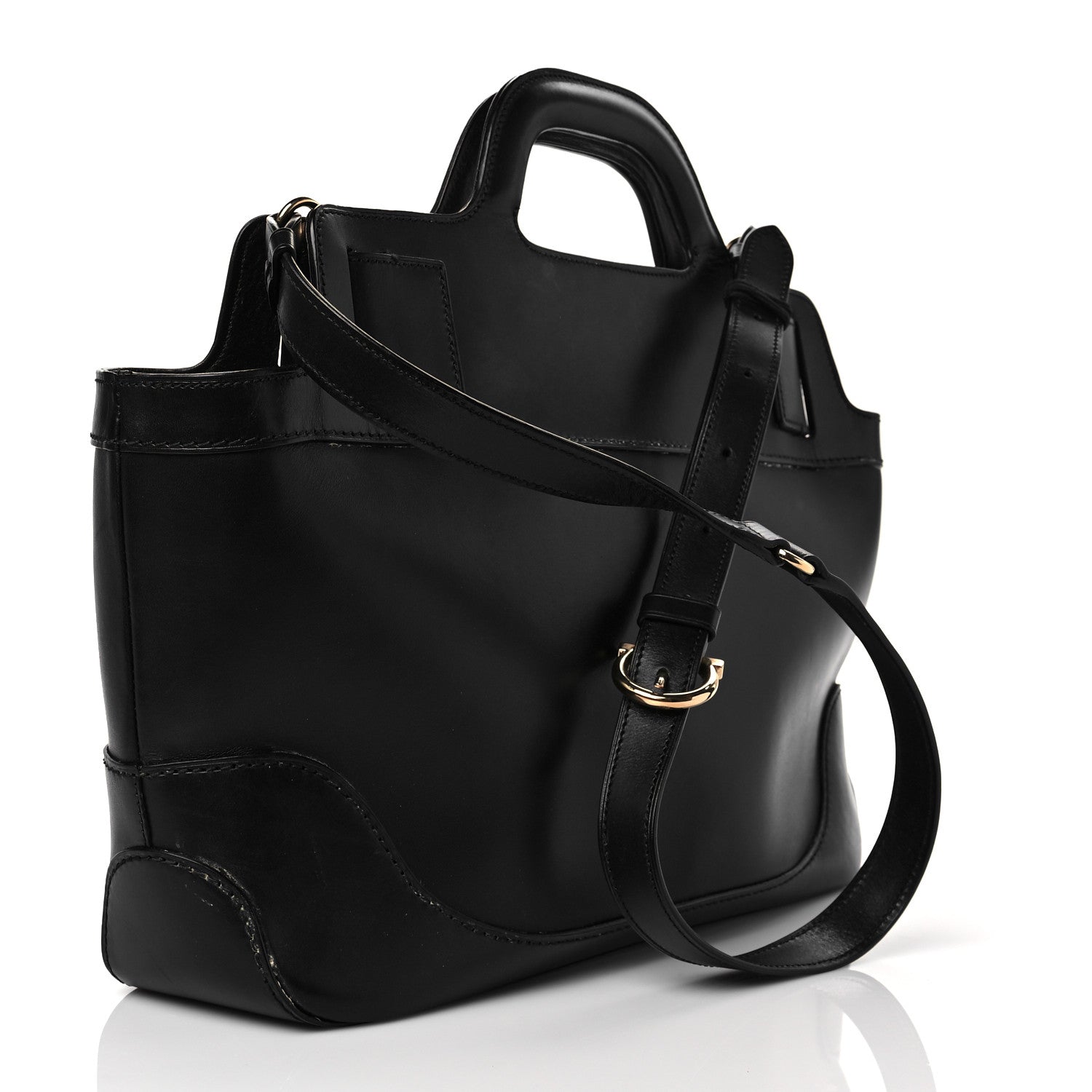 Salvatore Ferragamo Calfskin Wanda Tote Black 1 of 10