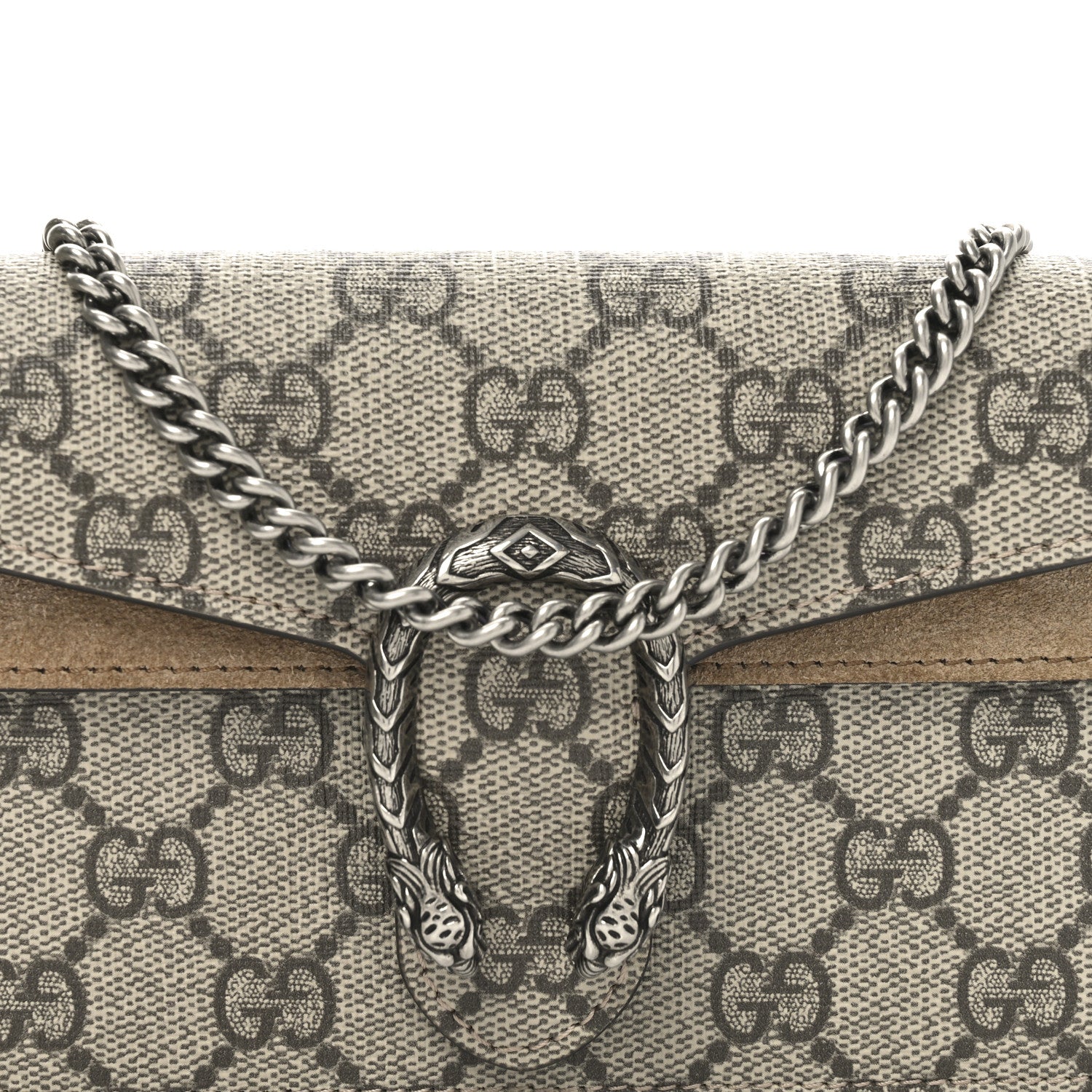 Gucci GG Supreme Monogram Super Mini Dionysus Shoulder Bag Taupe 7 of 10