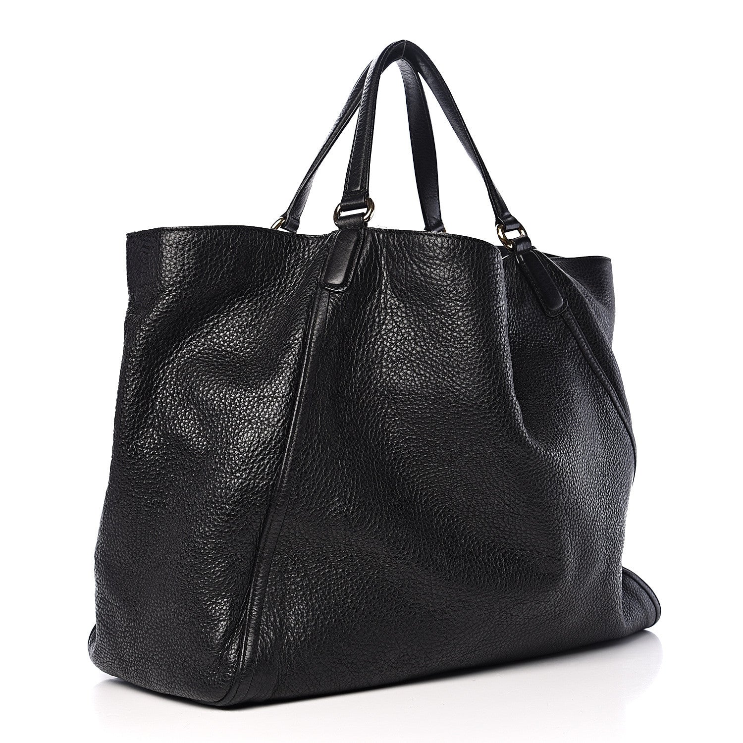 Gucci Pebbled Calfskin Large Soho Shoulder Bag Black 2 of 15